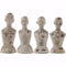 Artistically Ornate Set Of 4 Mannequins-Decorative Objects and Figurines-White-marmag polycarbafil-JadeMoghul Inc.