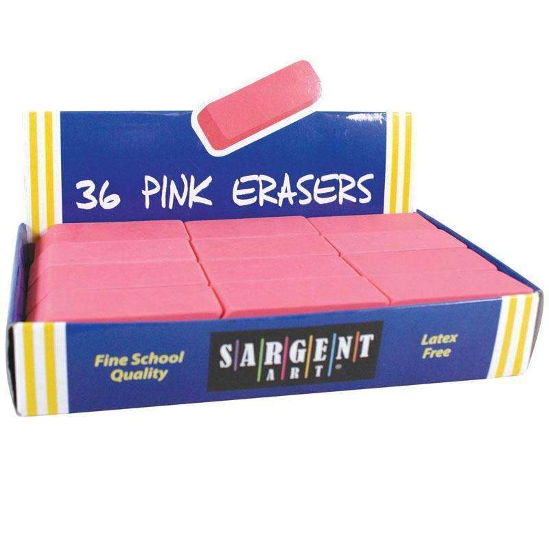 36Ct Large Pink Eraser Pack