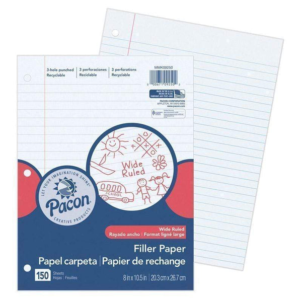 Arts & Crafts Pacon Filler Paper Wide Rule 3/8 In PACON CORPORATION
