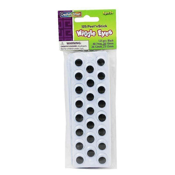 Arts & Crafts Peel & Stick Wiggle Eyes Black PACON CORPORATION