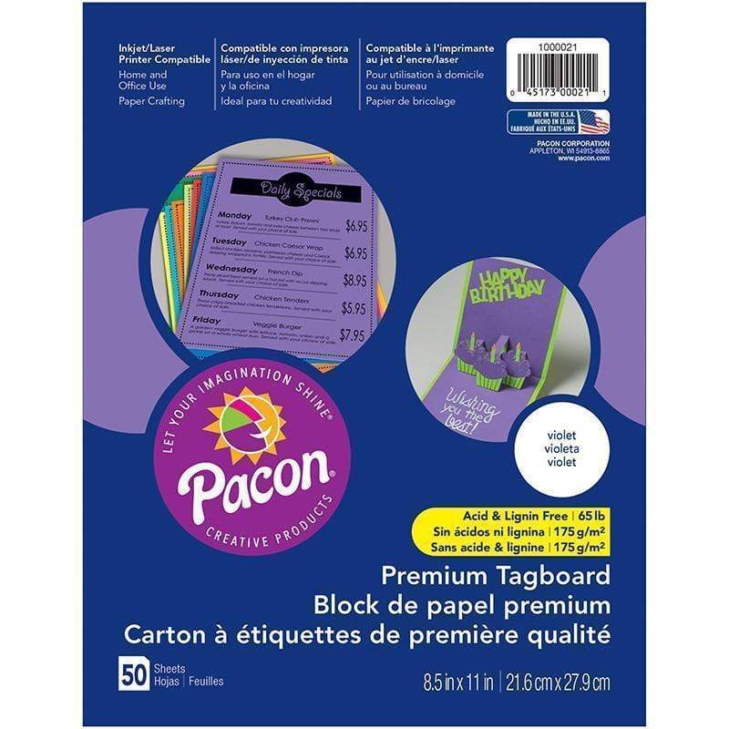 Arts & Crafts Premium Tagboard Violet PACON CORPORATION