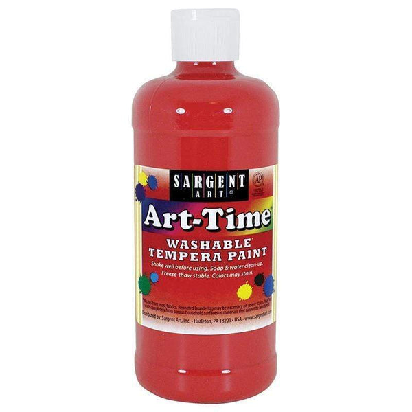 Arts & Crafts Red Art Time Washable Paint 16 Oz SARGENT ART INC.