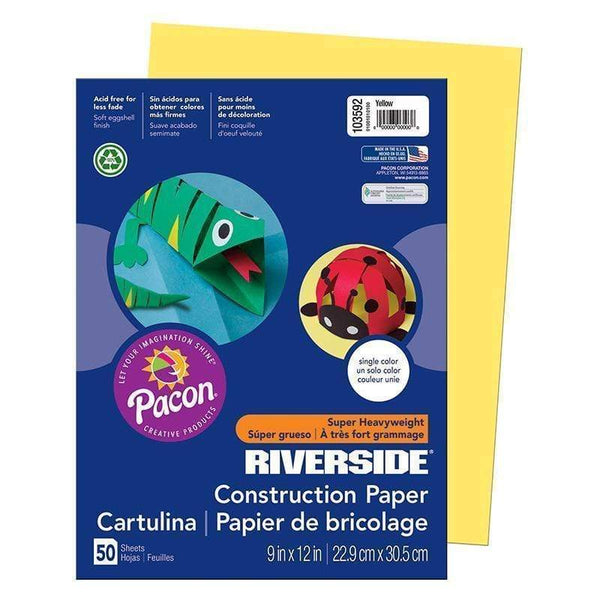 Arts & Crafts Riverside 9 X12 Yellow 50 Sht PACON CORPORATION