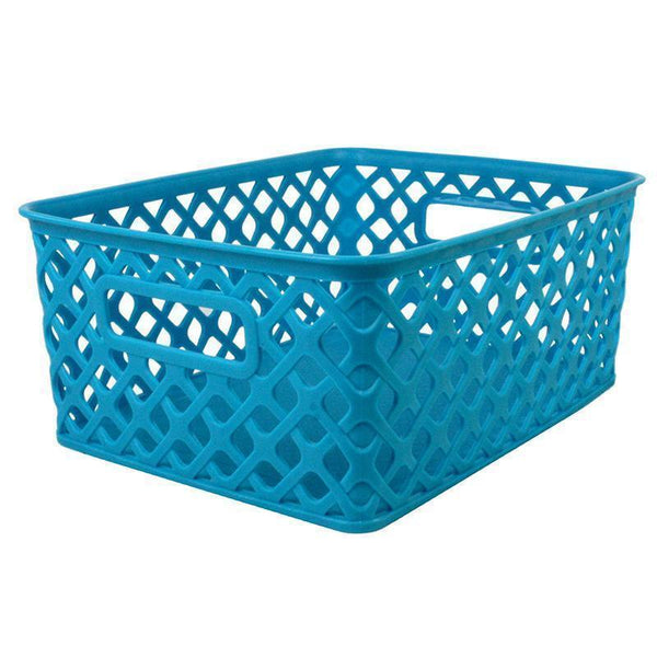 Arts & Crafts Small Turquoise Woven Basket ROMANOFF PRODUCTS