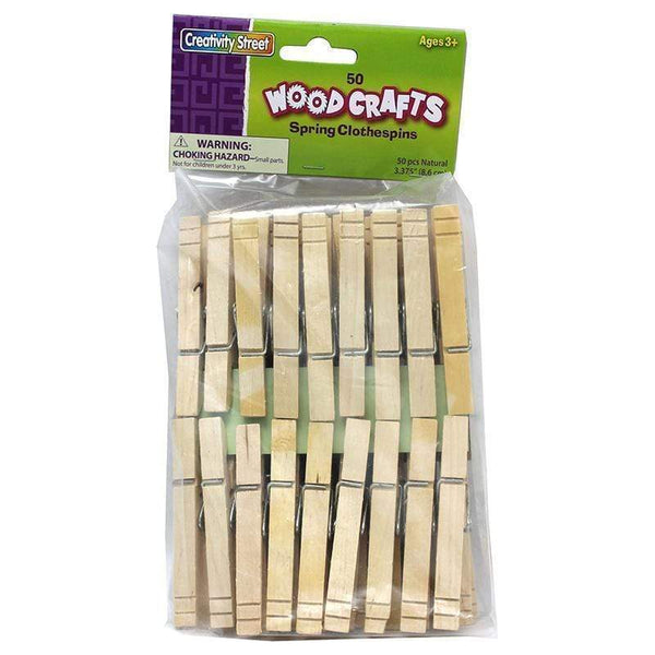 Arts & Crafts Spring Clothespins 50 Pk PACON CORPORATION