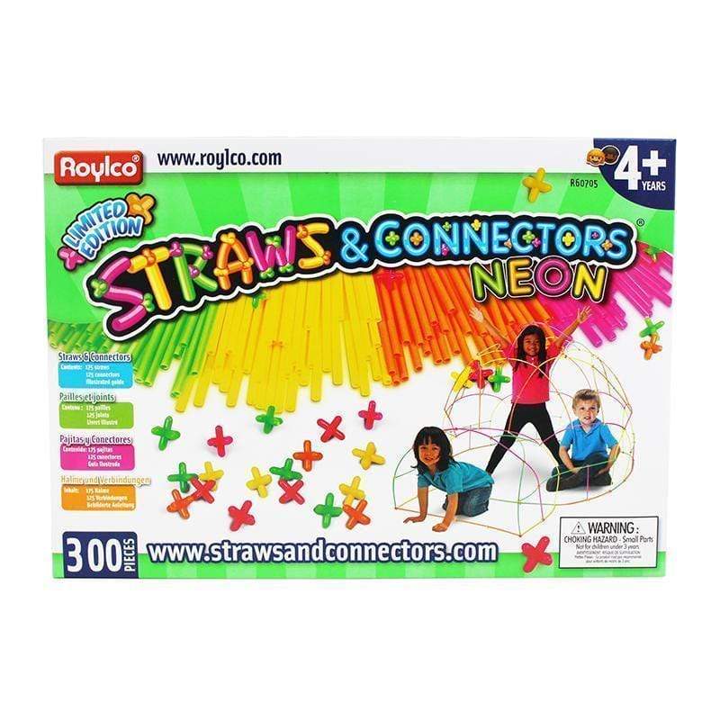 Arts & Crafts STRAWS & CONNECTORS 300 PIECES NEON ROYLCO INC.