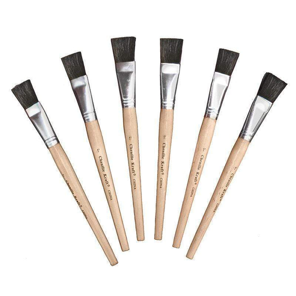 Arts & Crafts Stubby Easel Brushes 1 In Wide 6 Pk PACON CORPORATION