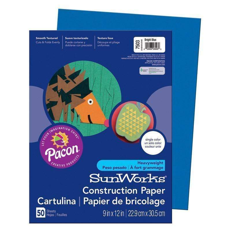 Arts & Crafts Sunworks 9 X12 Bright Blue 50 Shts PACON CORPORATION