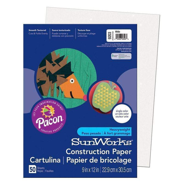 Arts & Crafts Sunworks 9 X12 White 50 Ct PACON CORPORATION