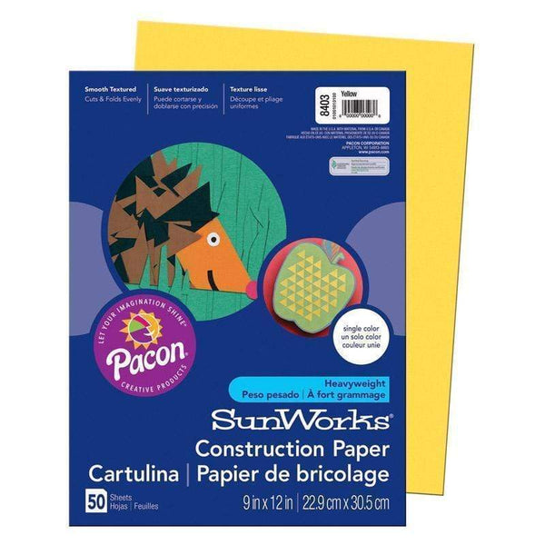 Arts & Crafts Sunworks 9 X12 Yellow 50 Ct PACON CORPORATION
