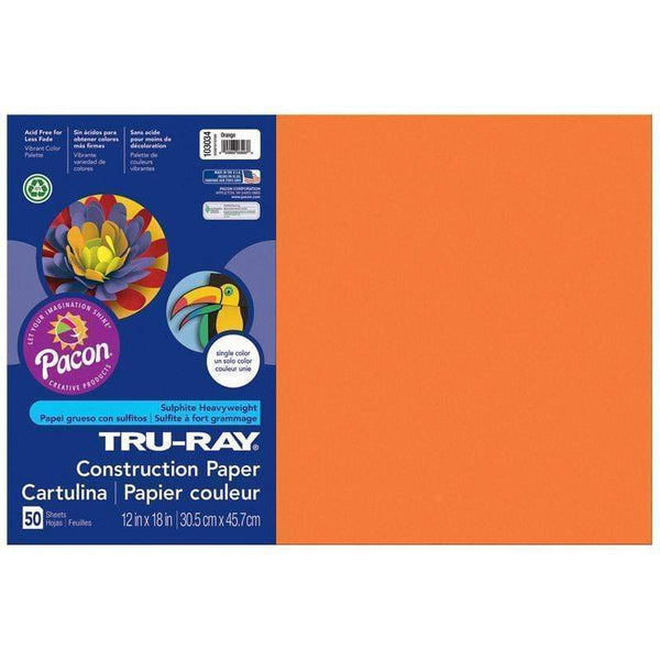 Arts & Crafts TRU RAY 12 X 18 ORANGE 50 SHT PACON CORPORATION