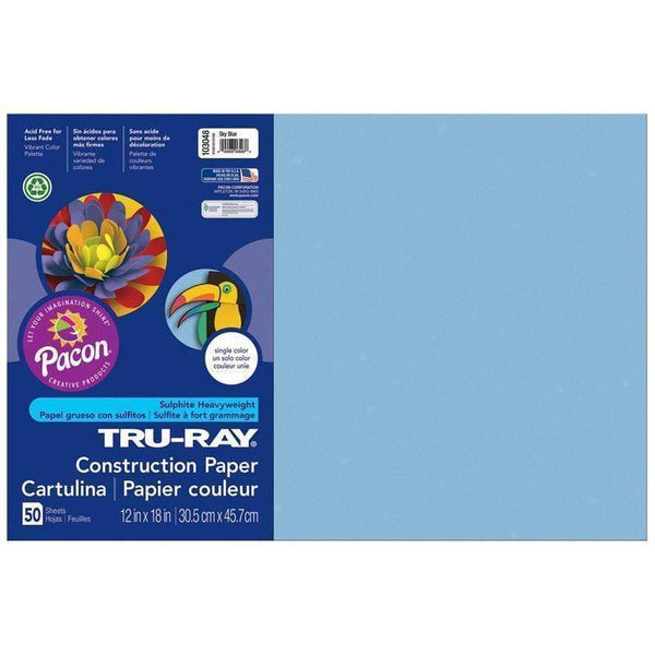 Arts & Crafts TRU RAY 12 X 18 SKY BLUE 50 SHT PACON CORPORATION