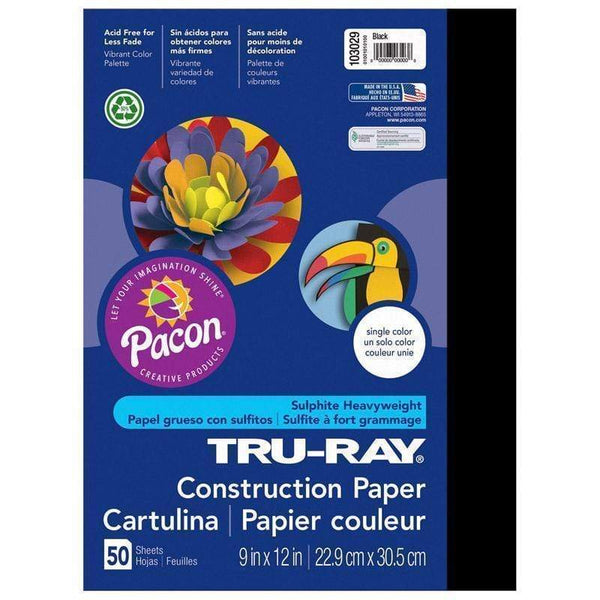Arts & Crafts TRU RAY 9 X 12 BLACK 50 SHT PACON CORPORATION