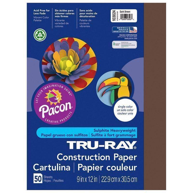 Tru Ray 9 X 12 Dark Brown 50 Sht