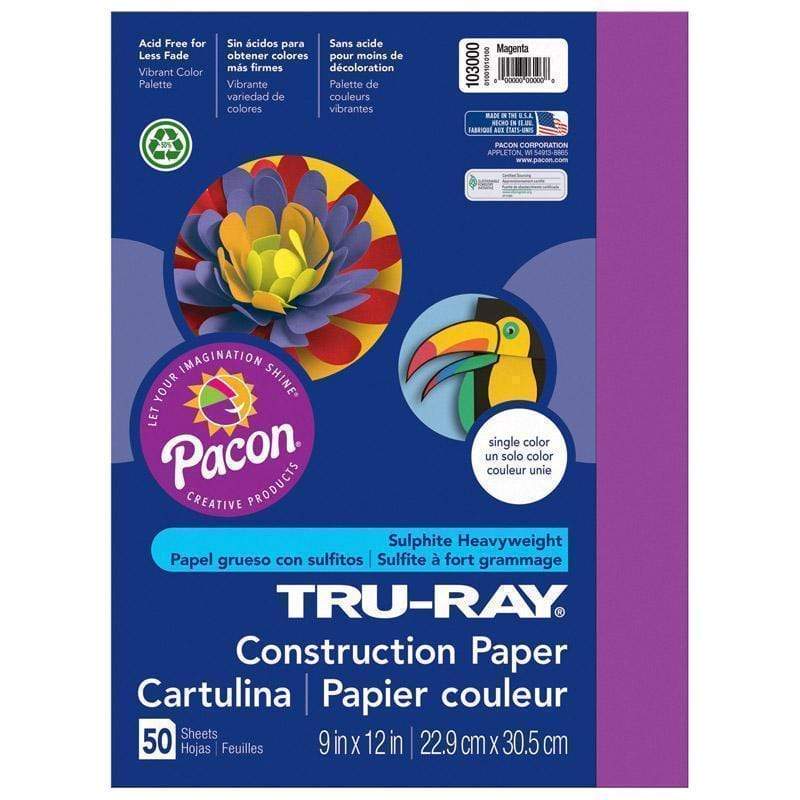 Arts & Crafts TRU RAY 9 X 12 MAGENTA 50 SHT PACON CORPORATION