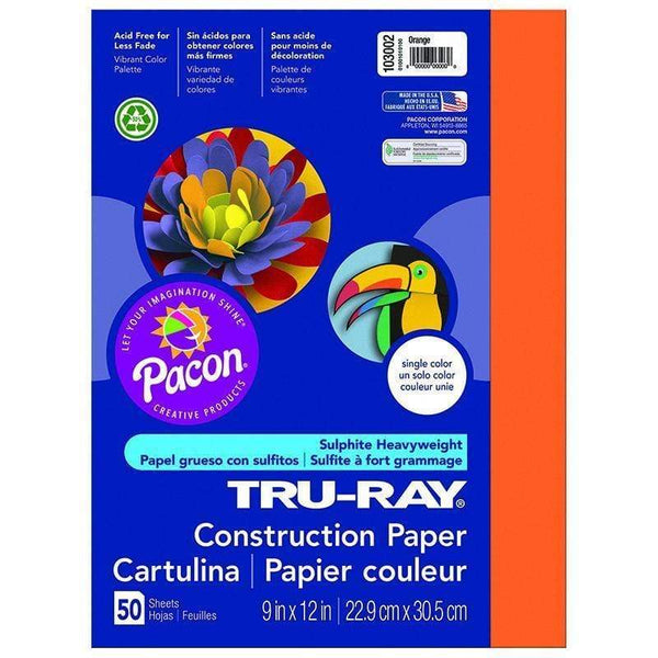 Tru Ray 9 X 12 Orange 50 Sht