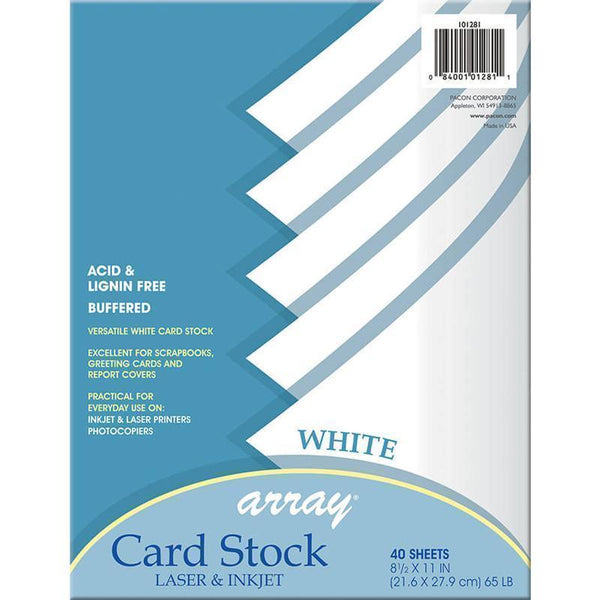 Arts & Crafts White Card Stock 40 Sheet PACON CORPORATION