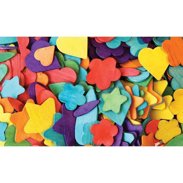 Arts & Crafts Wood Party Shapes 200 Pcs PACON CORPORATION