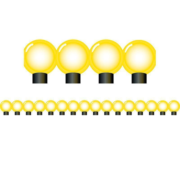 Yellow Bulbs Die Cut Border