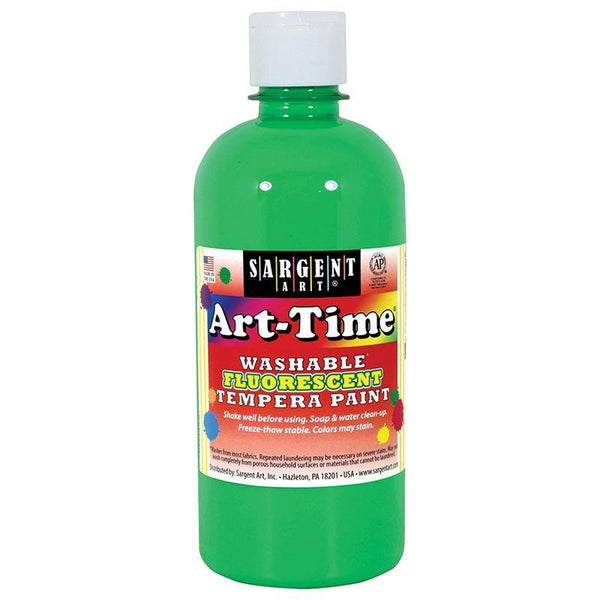 ARTTIME FLUORESCENT PAINT 16OZ GRN-Arts & Crafts-JadeMoghul Inc.