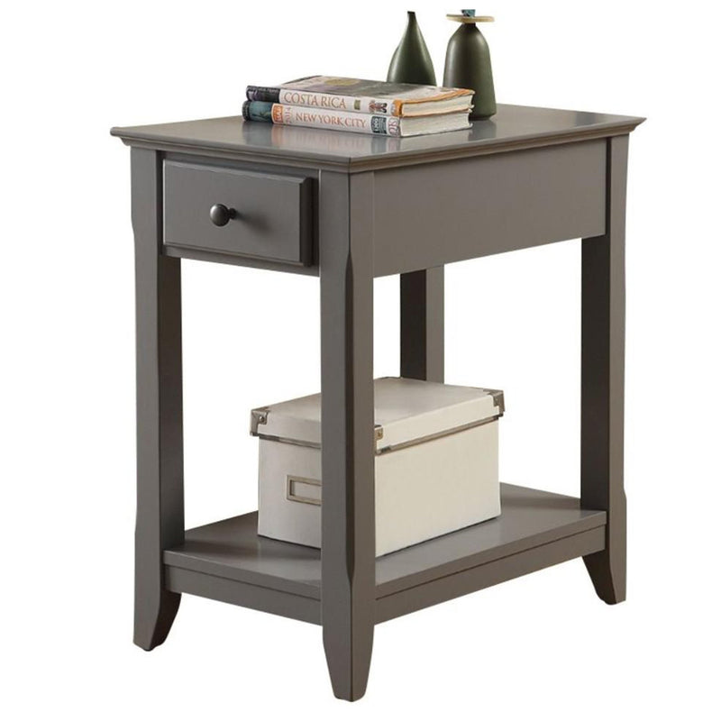 Astonishing Side Table, Gray-Side Tables and End Tables-Gray-MDF Solid Wood Leg-JadeMoghul Inc.