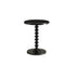 Astonishing Side Table With Round Top, Black-Side Tables and End Tables-Black-MDF Solid Wood Leg-JadeMoghul Inc.