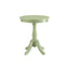 Astonishing Side Table With Round Top, Light Green-Side Tables and End Tables-Light Green-MDF Solid Wood Leg-JadeMoghul Inc.