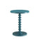 Astonishing Side Table With Round Top, Teal Blue-Side Tables and End Tables-Teal Blue-MDF Solid Wood Leg-JadeMoghul Inc.