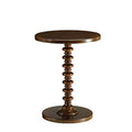 Astonishing Side Table With Round Top, Walnut-Side Tables and End Tables-Walnut-MDF Wood Veneer Solid Wood Post-JadeMoghul Inc.