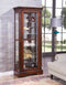 Astonishing Wooden Curio Cabinet, Cherry Brown-Accent Chests and Cabinets-Brown-Wood Glass ? Engineered Wood-JadeMoghul Inc.