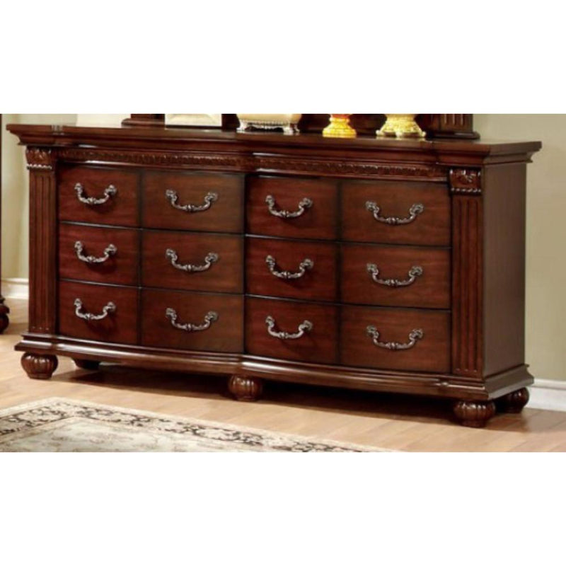 Astonishing Wooden Dresser, Cherry Brown-Dressers-Brown-Wood-JadeMoghul Inc.
