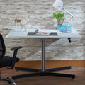 Astonishing Writing Desk With Lift Top, White-Desks and Hutches-White-PVC PB Metal Gas Lift-JadeMoghul Inc.