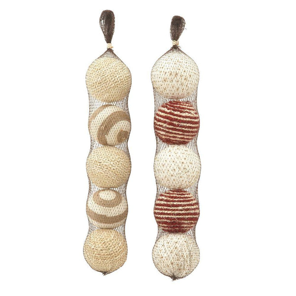 Astounding Dried Sola Rope Ball 2 Assorted-Decorative Objects and Figurines-Natural-NA-Matte-JadeMoghul Inc.