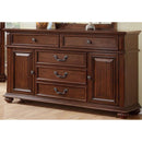 Astounding Wooden Dresser In Traditional Style, Antique Dark Oak Brown-Dressers-Brown-Wood-JadeMoghul Inc.