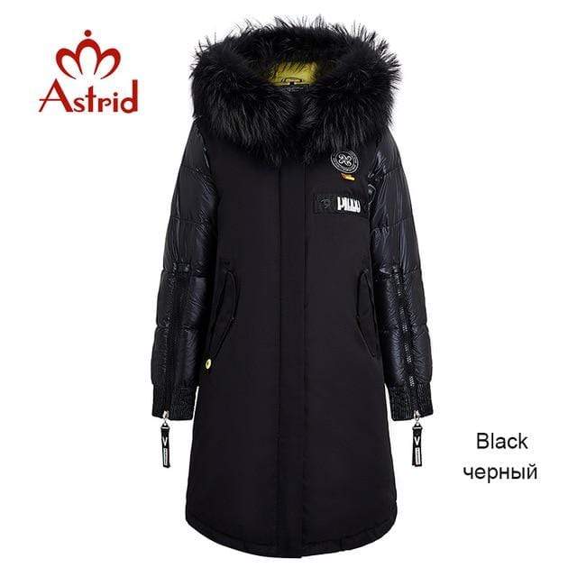 Astrid 2019 Winter new arrival women down jacket with a fur collar fashion style with a hood long winter coat women AR-3022 JadeMoghul Inc. 