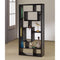 Asymmetrical Cube Black Book Case with Shelves-Book Cases-BLACK-MELAMINE PAPER-JadeMoghul Inc.