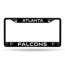 Cool License Plate Frames Atlanta Falcons Black Chrome Frame