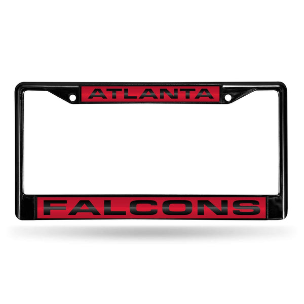 Honda License Plate Frame Atlanta Falcons Black Laser Chrome Frame