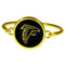 Atlanta Falcons Gold Tone Bangle Bracelet-NFL,Atlanta Falcons,Jewelry & Accessories-JadeMoghul Inc.