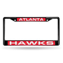 Porsche License Plate Frame Atlanta Hawks Black Laser Chrome Frame