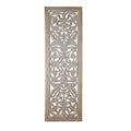 Attractive Mango Wood Wall Panel Hand Crafted With Intricate Details, White