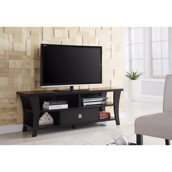 Attractive Transitional Style TV Console, Brown-Entertainment Centers and Tv Stands-BROWN-MDF-JadeMoghul Inc.