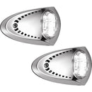 Attwood LED Docking Lights - Stainless Steel - White LED - Pair [6522SS7]-Flood/Spreader Lights-JadeMoghul Inc.