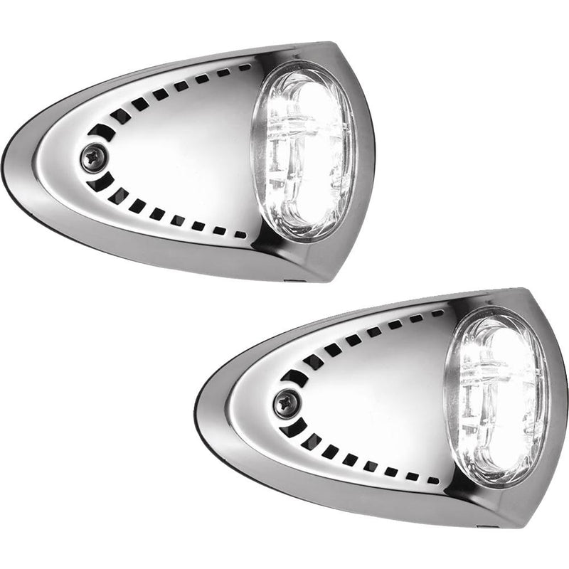 Attwood LED Docking Lights - Stainless Steel - White LED - Pair [6522SS7]-Flood/Spreader Lights-JadeMoghul Inc.
