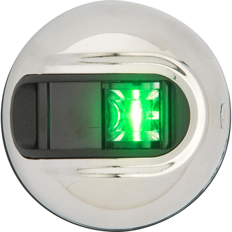 Attwood LightArmor Vertical Surface Mount Navigation Light - Starboard (Green) - Stainless Steel - 2NM [NV3012SSG-7]-Navigation Lights-JadeMoghul Inc.