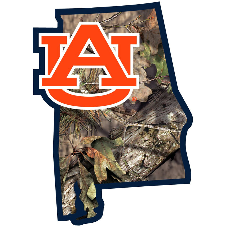 Auburn Tigers State Decal w/Mossy Oak Camo-Automotive Accessories-JadeMoghul Inc.