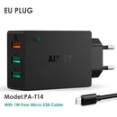 AUKEY Quick Charge 3.0 USB Charger QC3.0 Mobile Phone Fast Wall Charger For Xiaomi mi7 Samsung s8 iPhone X 8 7 iPad Power Bank-China-PAT14 EU plug-JadeMoghul Inc.