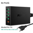 AUKEY Quick Charge 3.0 USB Charger QC3.0 Mobile Phone Fast Wall Charger For Xiaomi mi7 Samsung s8 iPhone X 8 7 iPad Power Bank-China-PAT15 EU plug-JadeMoghul Inc.