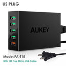 AUKEY Quick Charge 3.0 USB Charger QC3.0 Mobile Phone Fast Wall Charger For Xiaomi mi7 Samsung s8 iPhone X 8 7 iPad Power Bank-China-PAT15 US plug-JadeMoghul Inc.