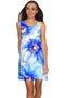 Aurora Sanibel Floral Empire Waist Sundress - Women-Aurora-XS-White/Blue-JadeMoghul Inc.